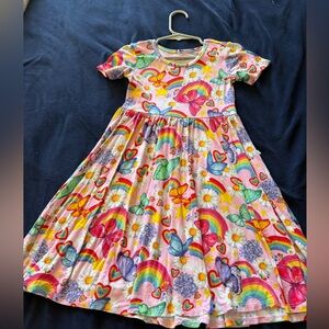Posh Peanut Multicolor Butterfly and Rainbow Dress